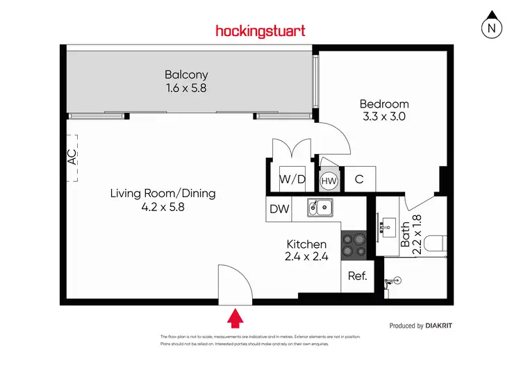 Floorplan of Homely apartment listing, 13/176 Smith Street, Collingwood VIC 3066