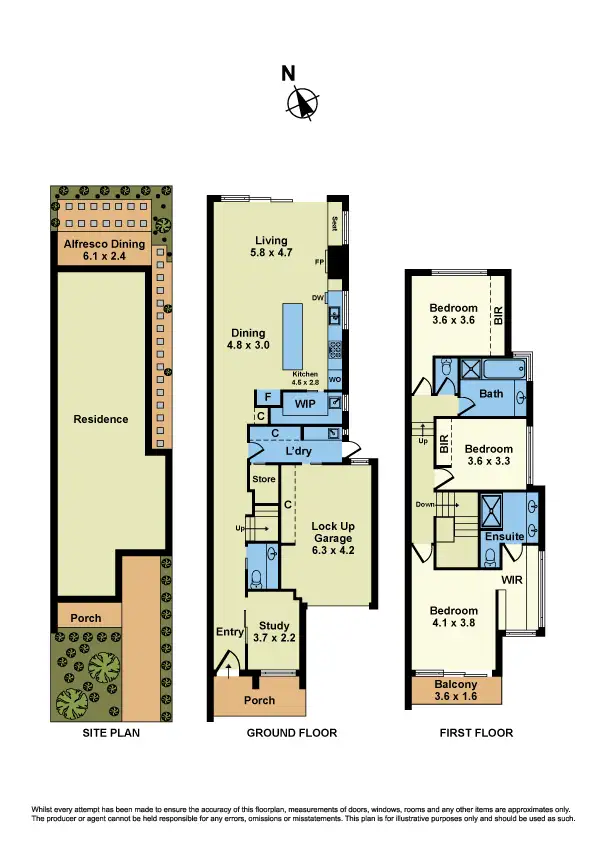 Floorplan of Homely townhouse listing, 10 Anzac Crescent, Williamstown VIC 3016