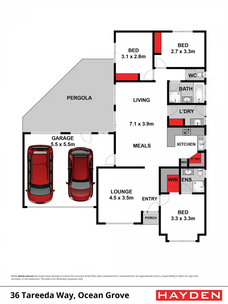 Floorplan of Homely house listing, 36 Tareeda Way, Ocean Grove VIC 3226