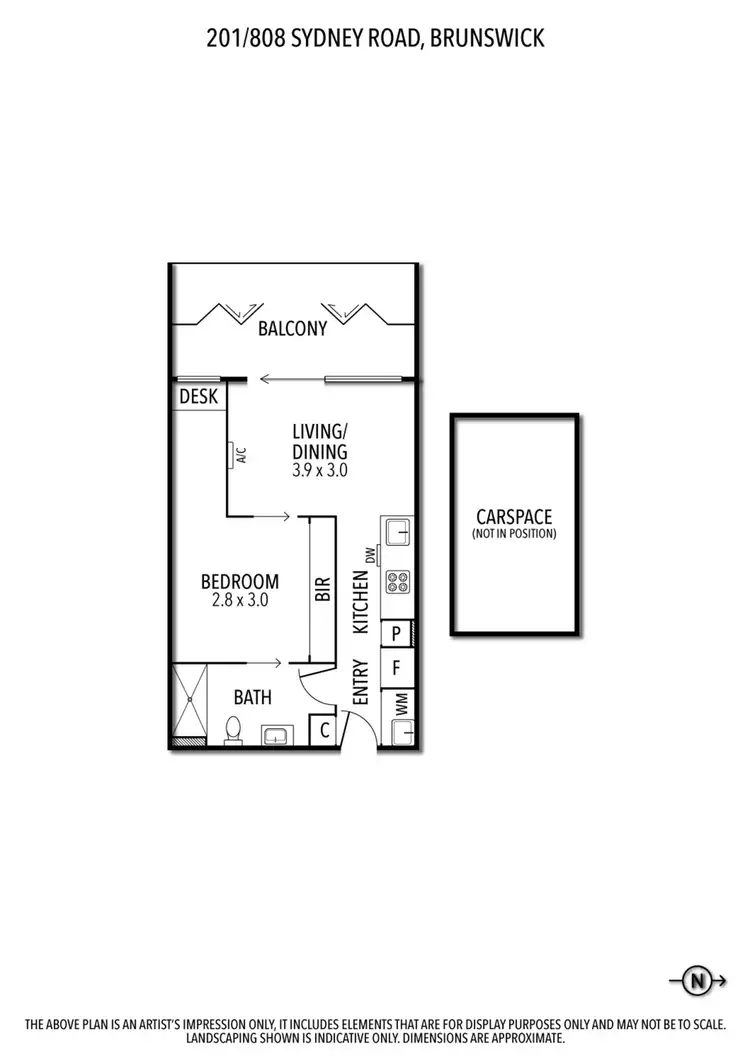 Floorplan of Homely apartment listing, 201/808-810 Sydney Road, Brunswick VIC 3056