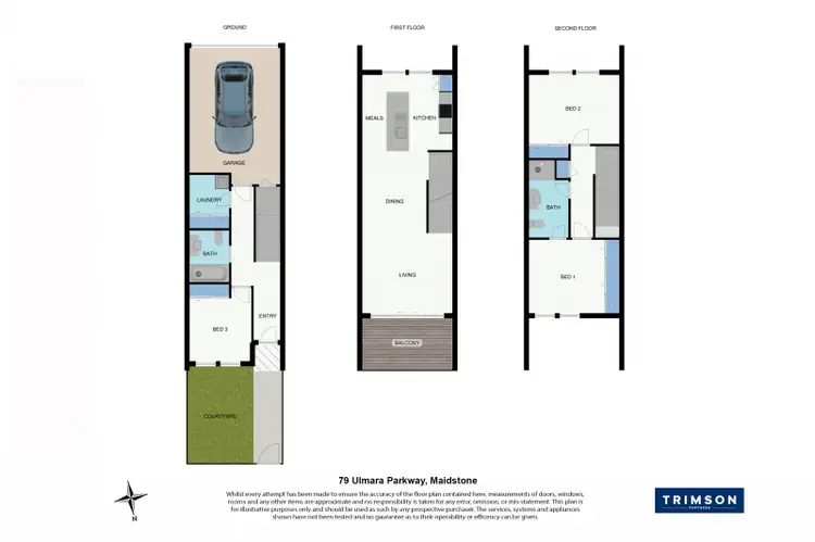 Floorplan of Homely townhouse listing, 79 Ulmara Parkway, Maidstone VIC 3012