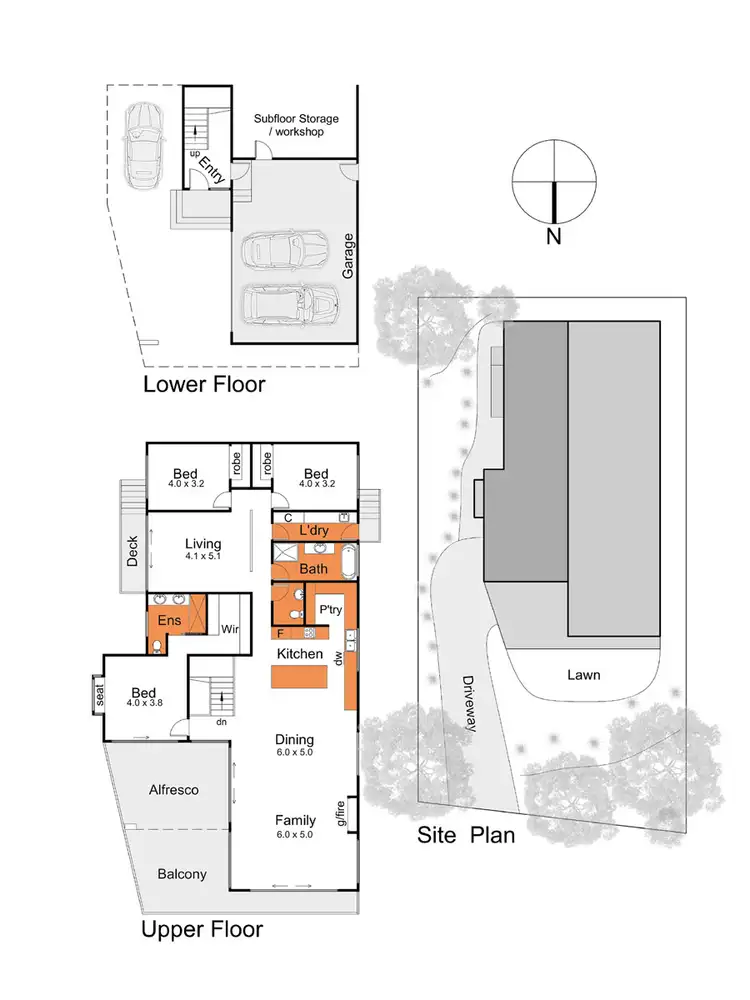 Floorplan of Homely house listing, 4 Edith Place, Dromana VIC 3936