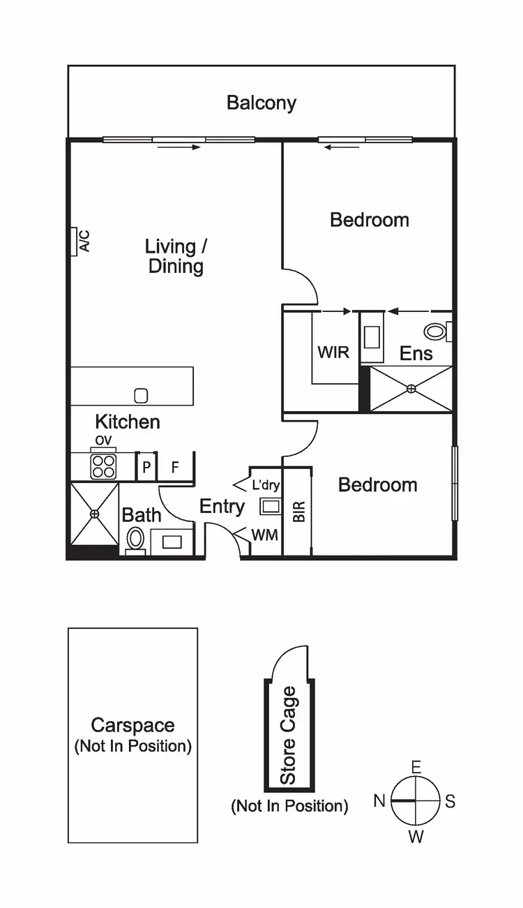 Floorplan of Homely apartment listing, 206/1298 Glen Huntly Road, Carnegie VIC 3163