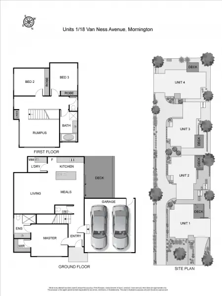 Floorplan of Homely house listing, 1/18 Van Ness Avenue, Mornington VIC 3931