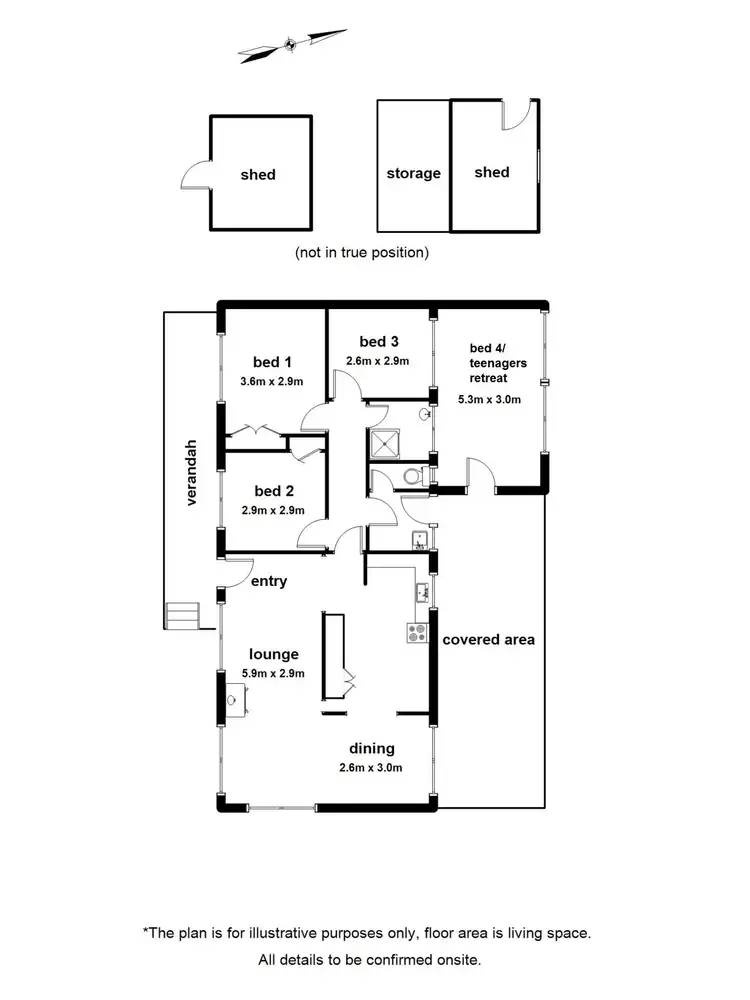 Floorplan of Homely house listing, 59 Wonga Road, Millgrove VIC 3799