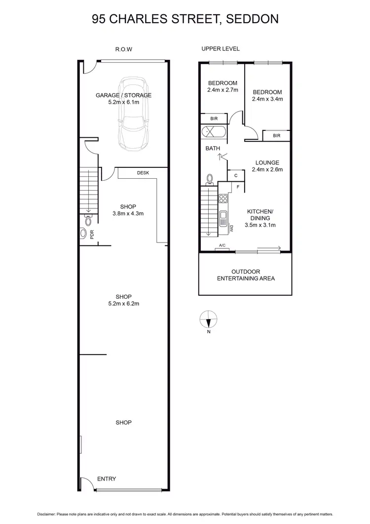 Floorplan of Homely apartment listing, 95 Charles Street, Seddon VIC 3011