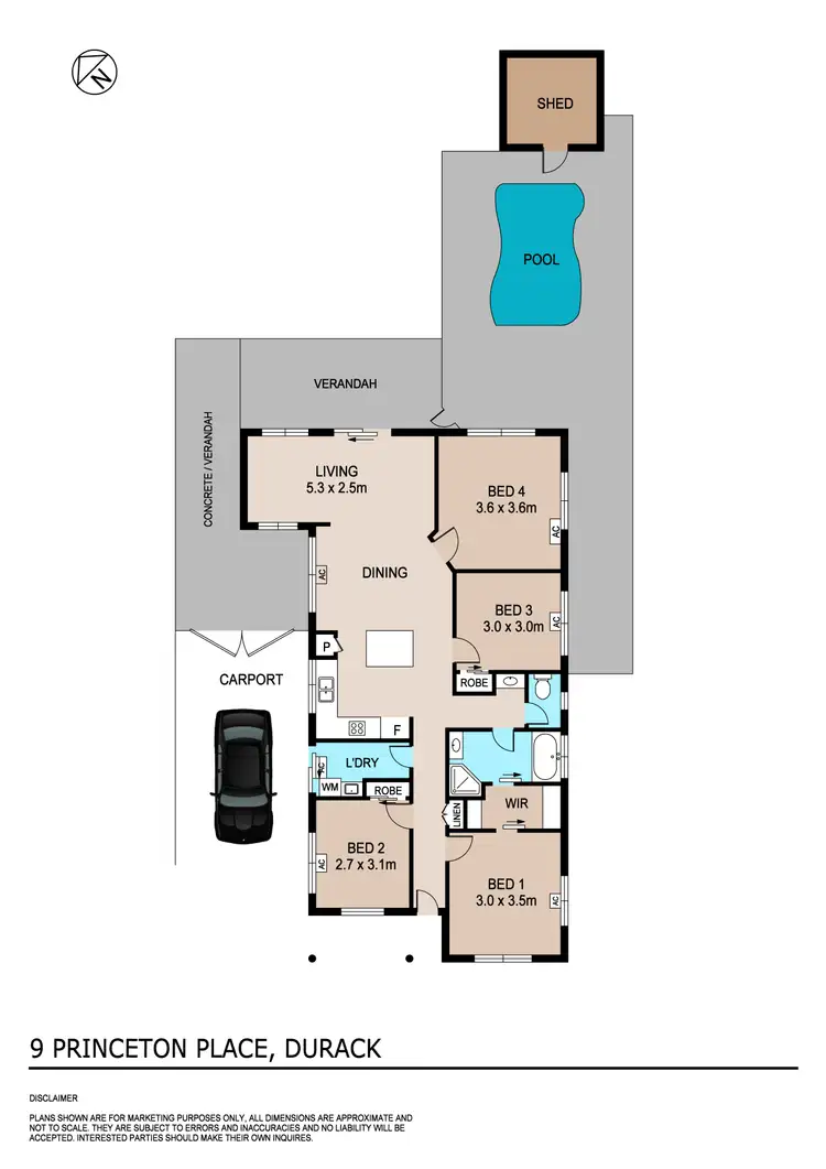 Floorplan of Homely house listing, 9 Princeton Place, Durack NT 830