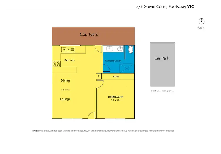 Floorplan of Homely unit listing, 3/5 Govan Court, Footscray VIC 3011