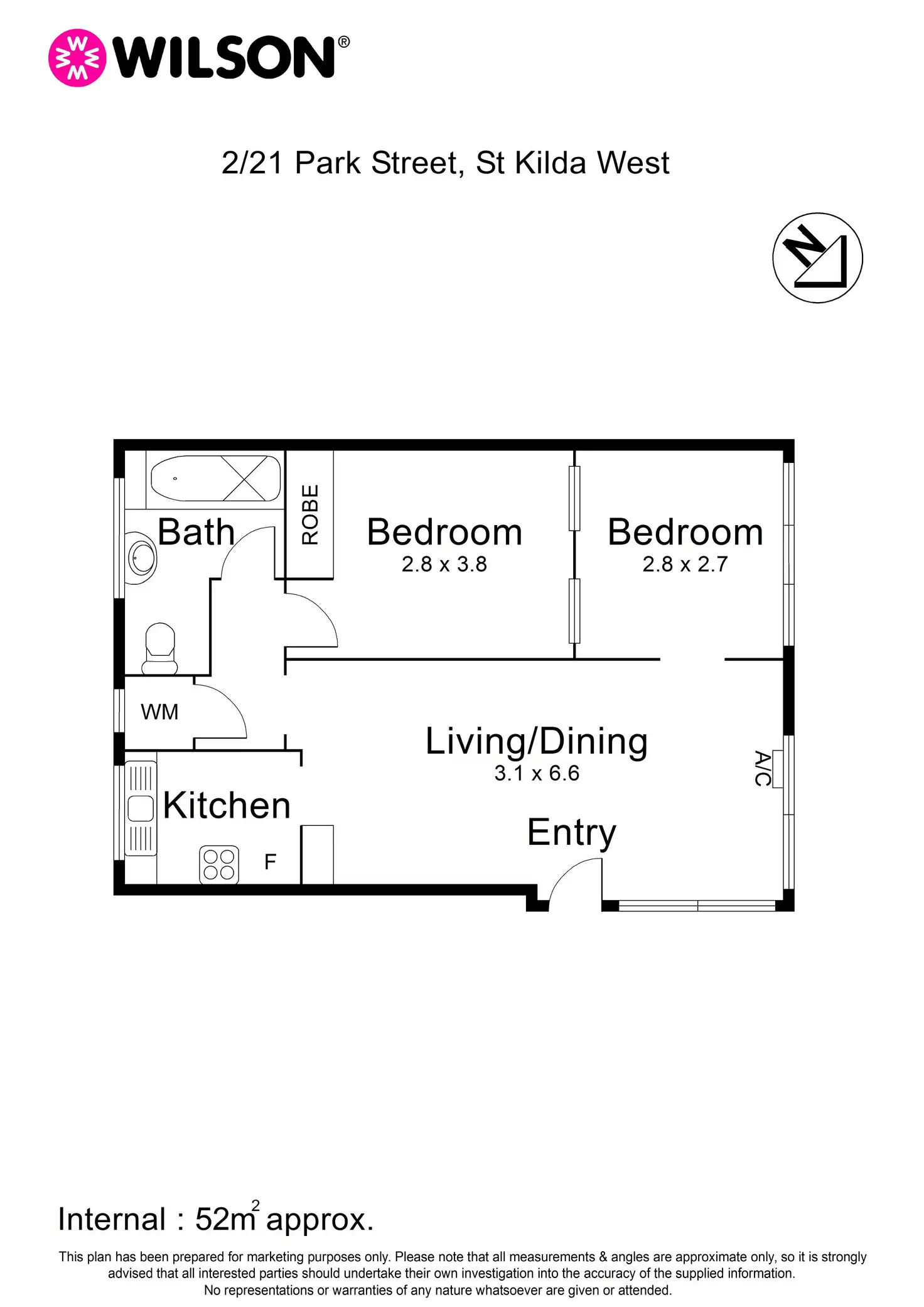 Floorplan of Homely apartment listing, 2/21 Park Street, St Kilda West VIC 3182