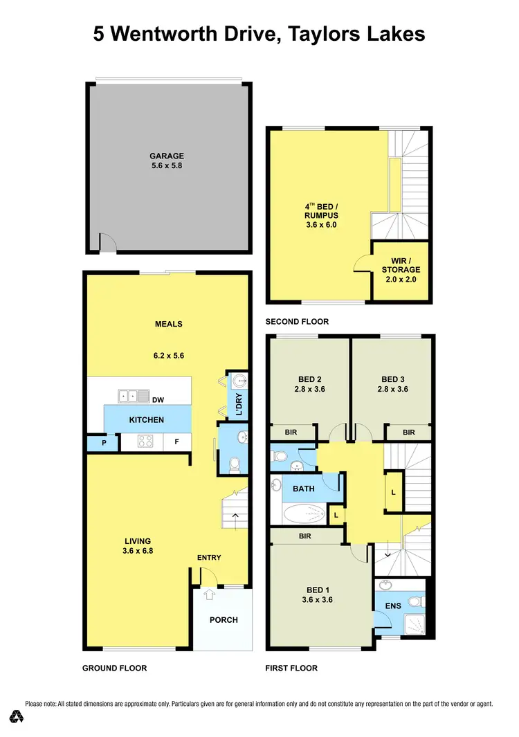 Floorplan of Homely townhouse listing, 5 Wentworth Drive, Taylors Lakes VIC 3038