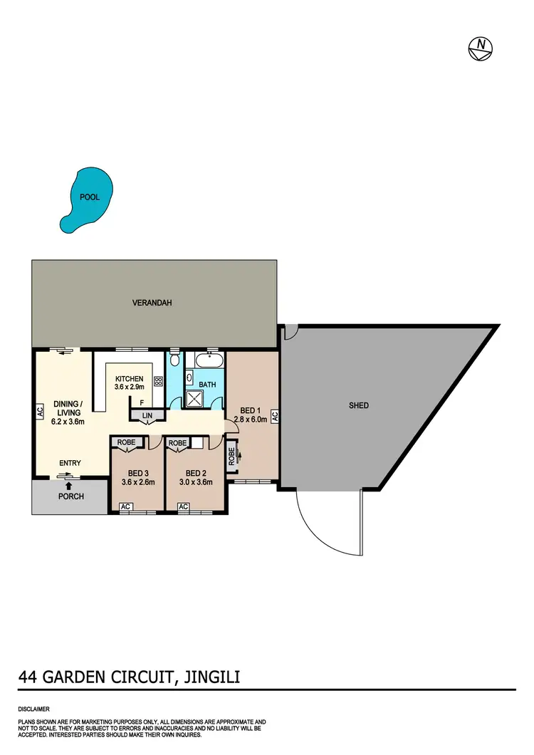Floorplan of Homely house listing, 44 Gaden Circuit, Jingili NT 810