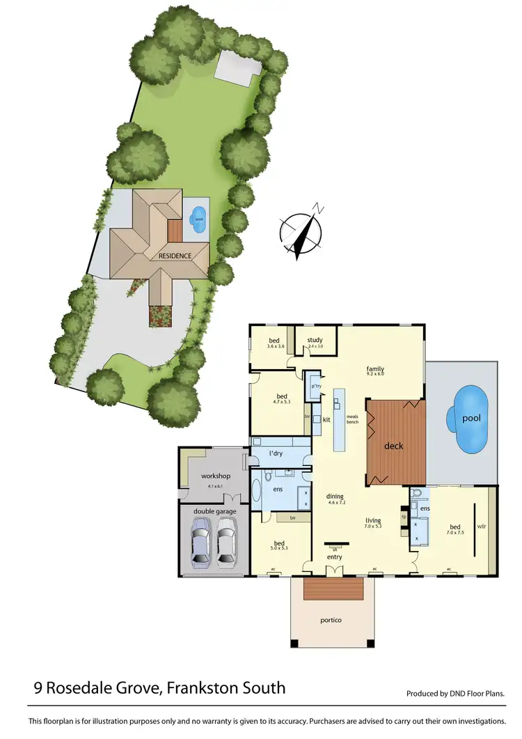 Floorplan of Homely house listing, 9 Rosedale Grove, Frankston South VIC 3199