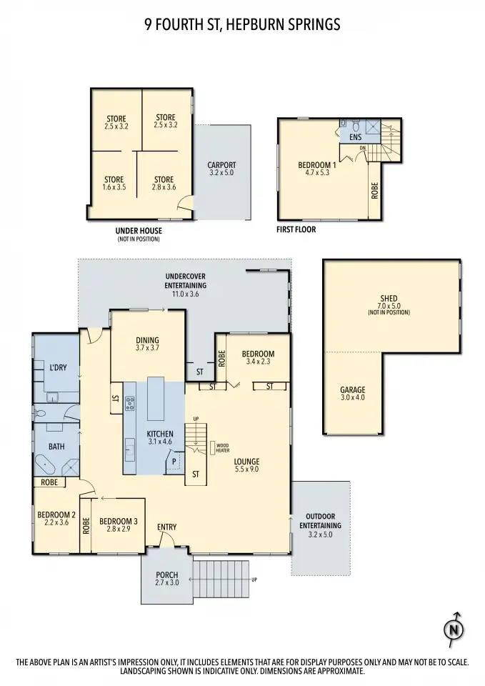 Floorplan of Homely house listing, 9 Fourth Street, Hepburn Springs VIC 3461