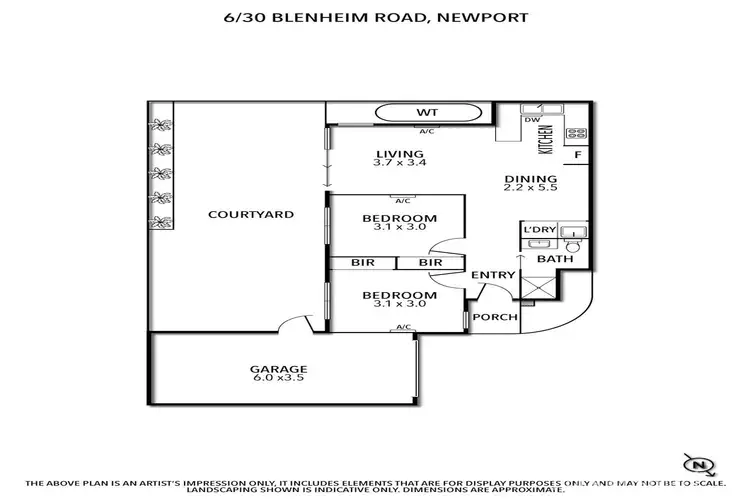 Floorplan of Homely townhouse listing, 6/30 Blenheim Road, Newport VIC 3015