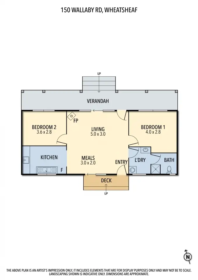 Floorplan of Homely house listing, 150 Wallaby Road, Wheatsheaf VIC 3461