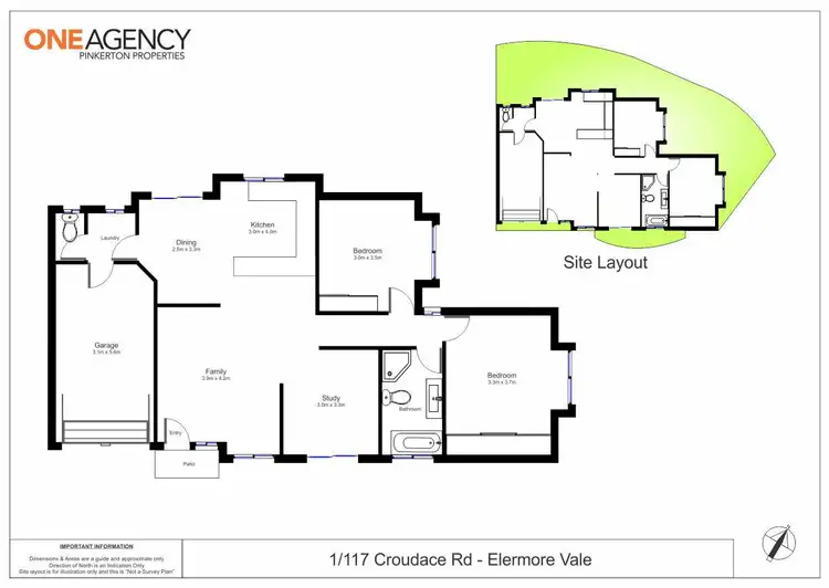 Floorplan of Homely villa listing, 1/117 Croudace Road, Elermore Vale NSW 2287