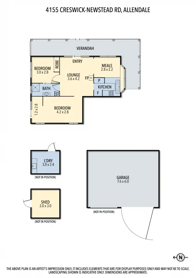 Floorplan of Homely house listing, 4155 Creswick Newstead Road, Allendale VIC 3364