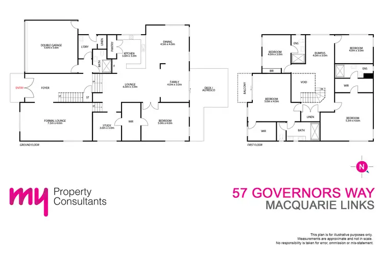 Floorplan of Homely house listing, 57 Governors Way, Macquarie Links NSW 2565