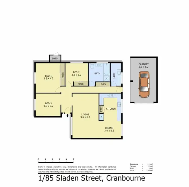 Floorplan of Homely unit listing, 1/85 Sladen Street, Cranbourne VIC 3977