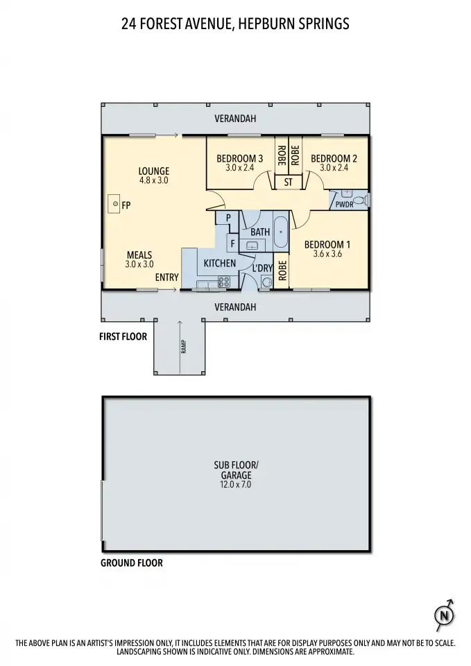 Floorplan of Homely house listing, 24 Forest Avenue, Hepburn Springs VIC 3461