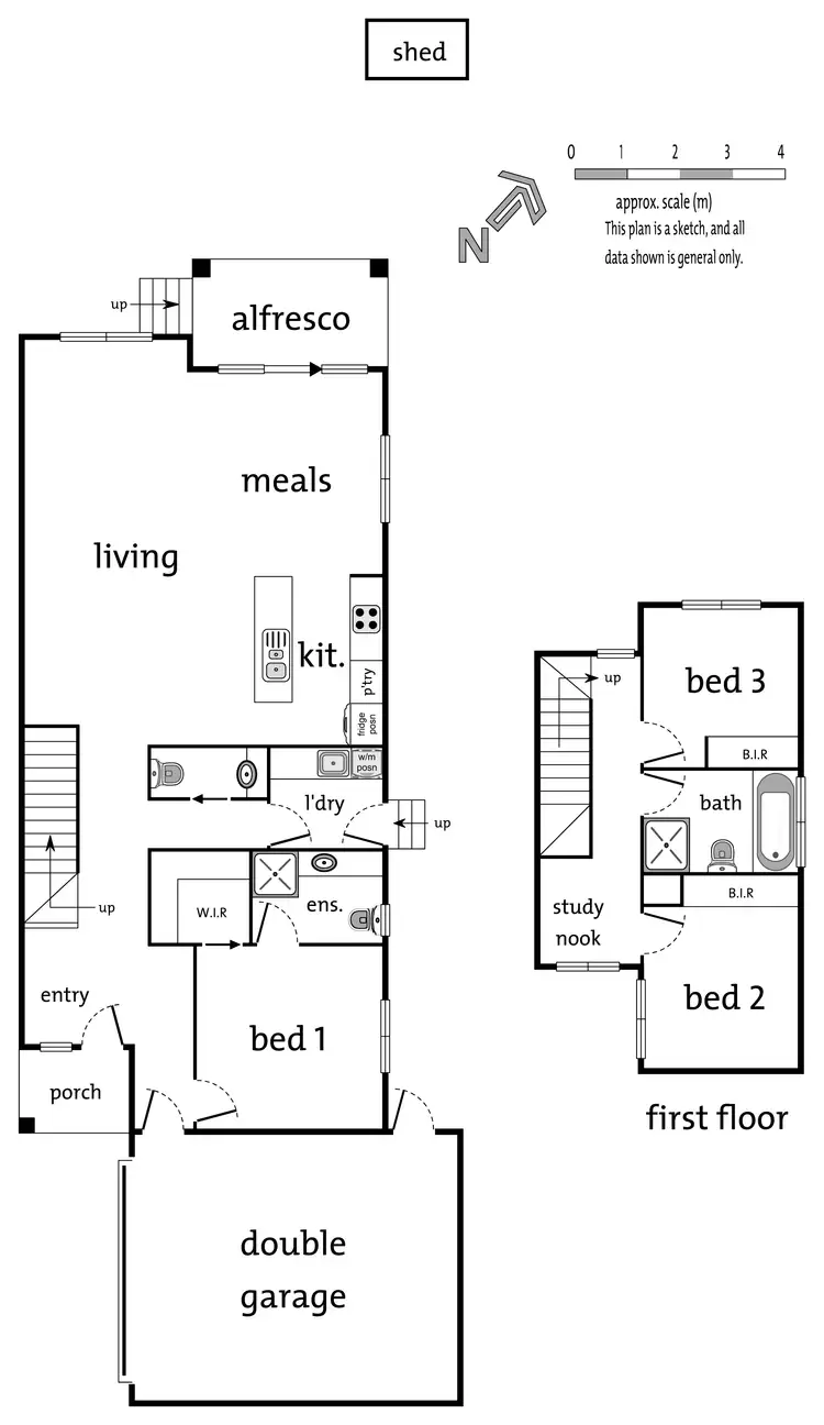 Floorplan of Homely townhouse listing, 2/27 Kemps Street, Ringwood East VIC 3135