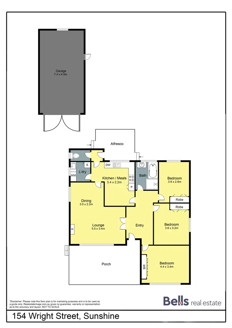 Floorplan of Homely house listing, 154 Wright Street, Sunshine VIC 3020