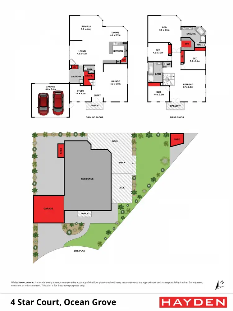 Floorplan of Homely house listing, 4 Star Court, Ocean Grove VIC 3226
