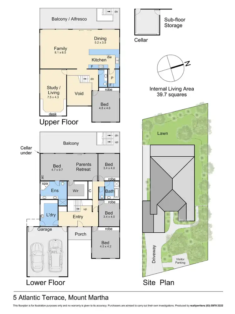 Floorplan of Homely house listing, 5 Atlantic Terrace, Mount Martha VIC 3934