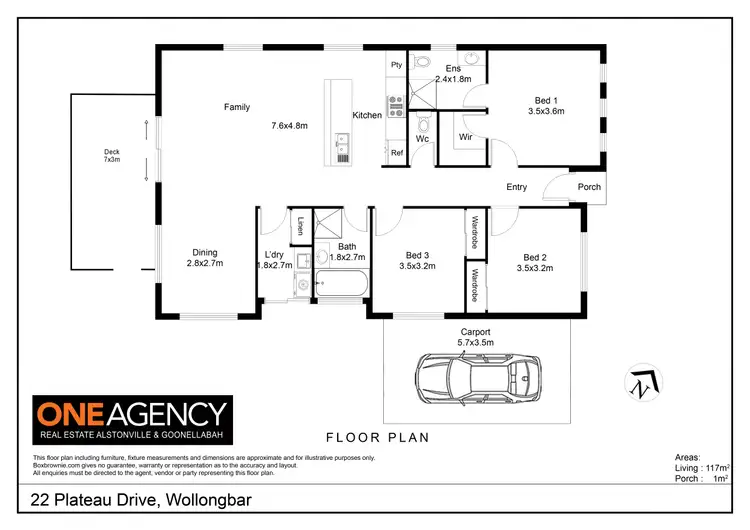 Floorplan of Homely house listing, 22 Plateau Drive, Wollongbar NSW 2477