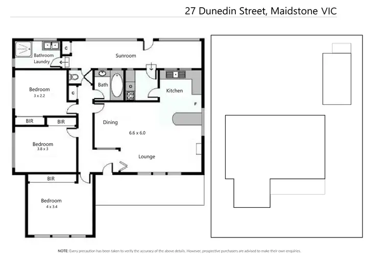 Floorplan of Homely house listing, 27 Dunedin Street, Maidstone VIC 3012