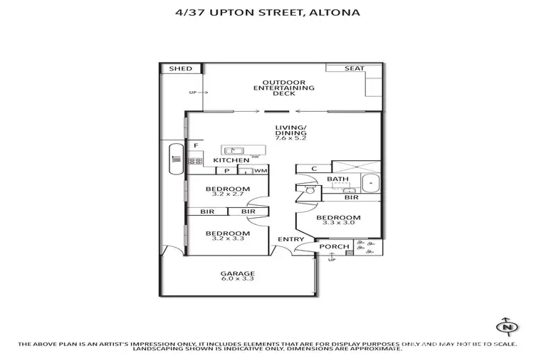 Floorplan of Homely townhouse listing, 4/37 Upton Street, Altona VIC 3018