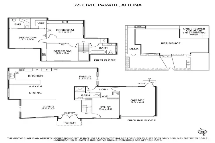 Floorplan of Homely house listing, 76 Civic Parade, Altona VIC 3018
