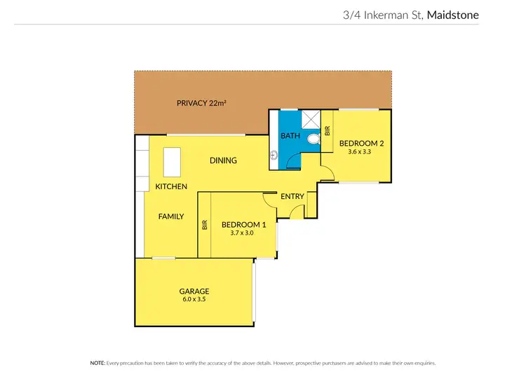 Floorplan of Homely unit listing, 3/4 Inkerman Street, Maidstone VIC 3012