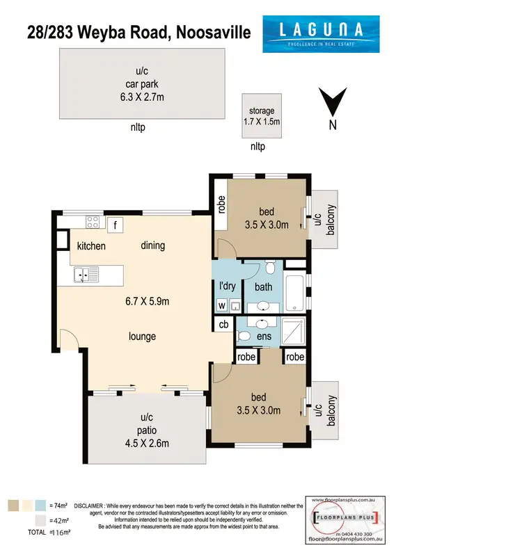 Floorplan of Homely unit listing, 28/283-285 Weyba Road, Noosaville QLD 4566
