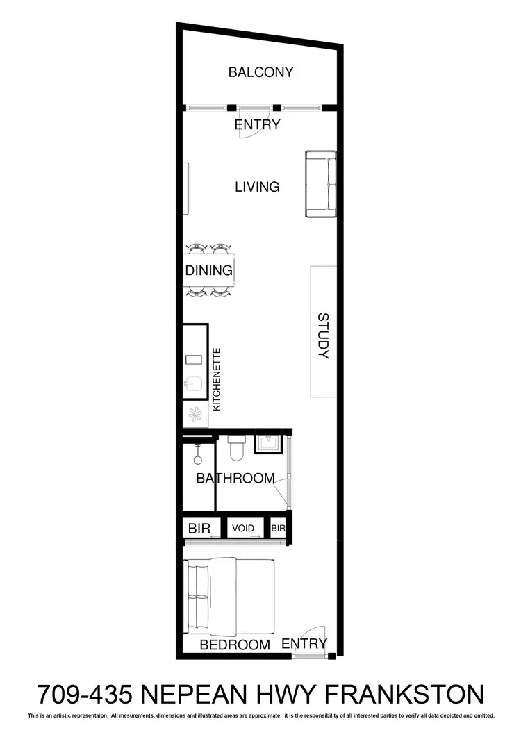 Floorplan of Homely apartment listing, 709/435 Nepean Highway, Frankston VIC 3199