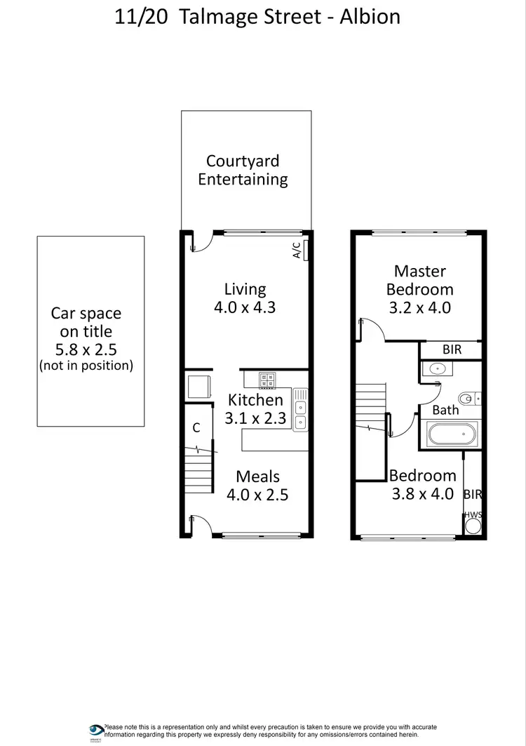Floorplan of Homely townhouse listing, 11/20 Talmage Street, Albion VIC 3020
