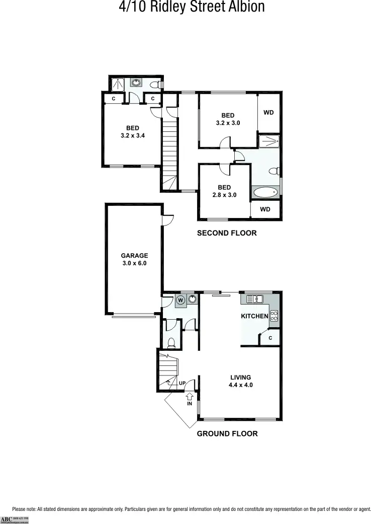 Floorplan of Homely townhouse listing, 4/10 Ridley Street, Albion VIC 3020