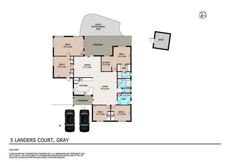 Floorplan of Homely house listing, 5 Landers Court, Gray NT 830