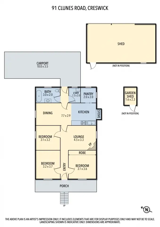 Floorplan of Homely house listing, 91 Clunes Road, Creswick VIC 3363