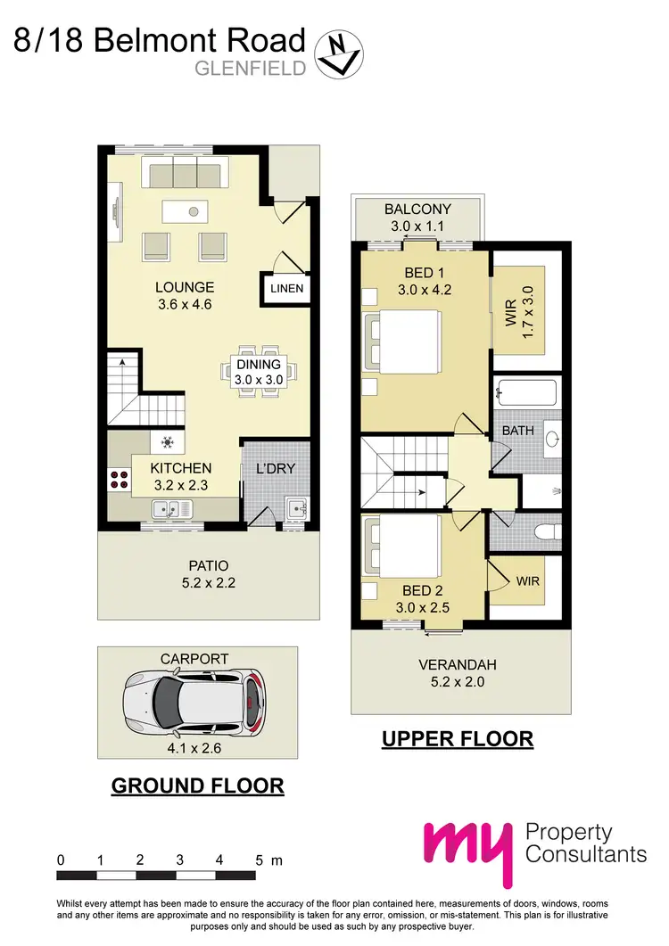 Floorplan of Homely townhouse listing, 8/18 Belmont Road, Glenfield NSW 2167
