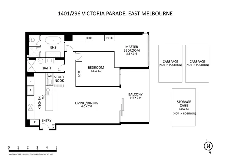 Floorplan of Homely apartment listing, 1401/296 Victoria Parade, East Melbourne VIC 3002