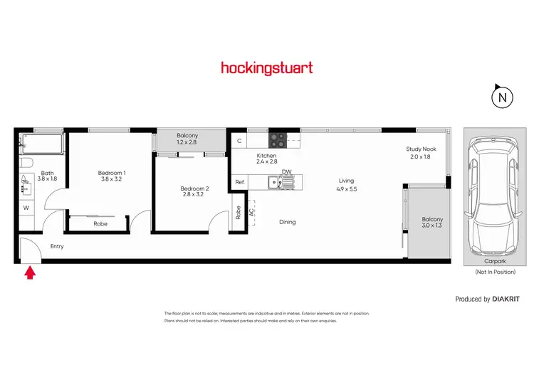 Floorplan of Homely apartment listing, 1507/83 Queens Road, Melbourne VIC 3004