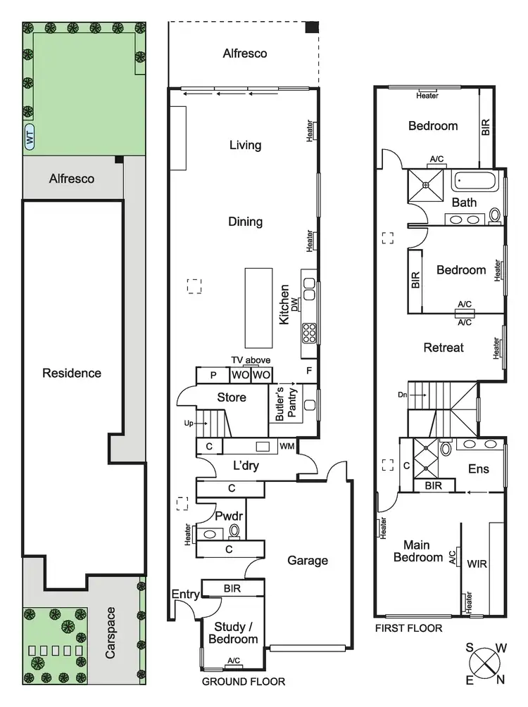 Floorplan of Homely townhouse listing, 1/52 Bundeera Road, Caulfield South VIC 3162
