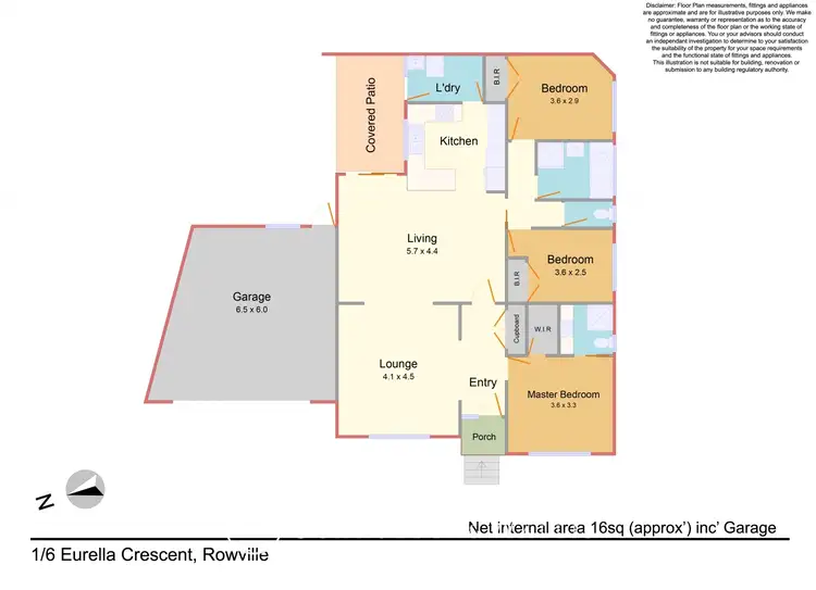 Floorplan of Homely unit listing, 1/6 Eurella Crescent, Rowville VIC 3178
