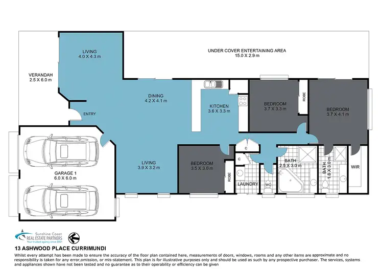 Floorplan of Homely house listing, 13 Ashwood Place, Currimundi QLD 4551