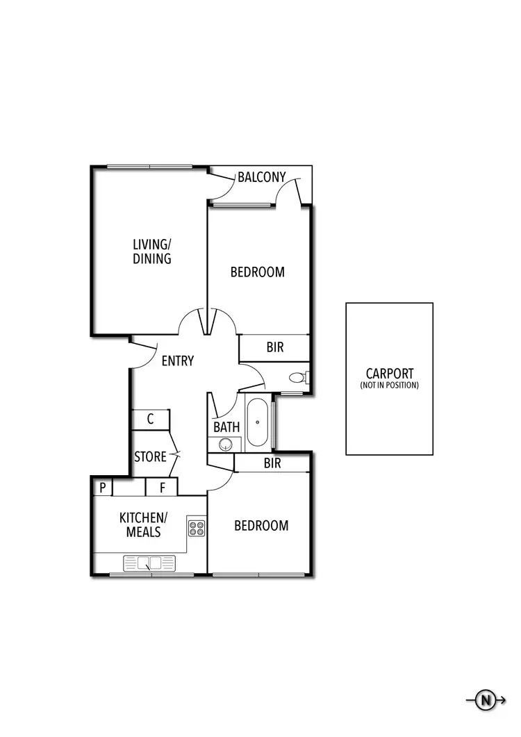 Floorplan of Homely apartment listing, 22/9 Meadow Street, St Kilda East VIC 3183