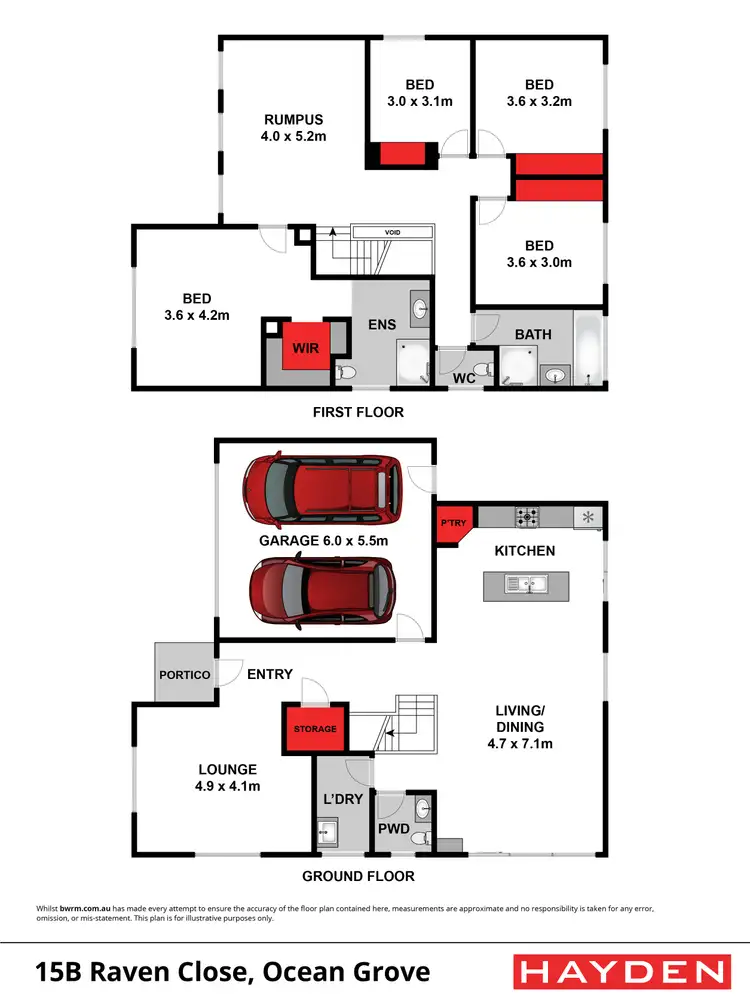 Floorplan of Homely house listing, 15B Raven Close, Ocean Grove VIC 3226