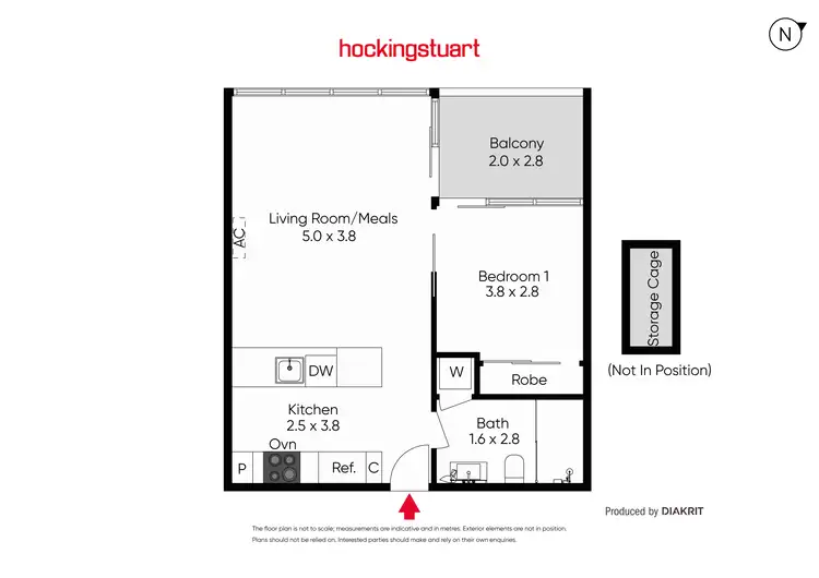 Floorplan of Homely unit listing, 2204/89 Gladstone Street, South Melbourne VIC 3205