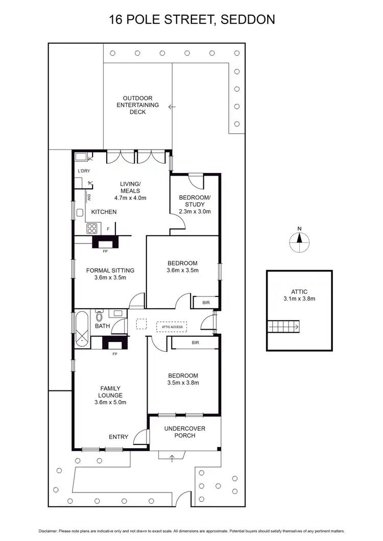 Floorplan of Homely house listing, 16 Pole Street, Seddon VIC 3011
