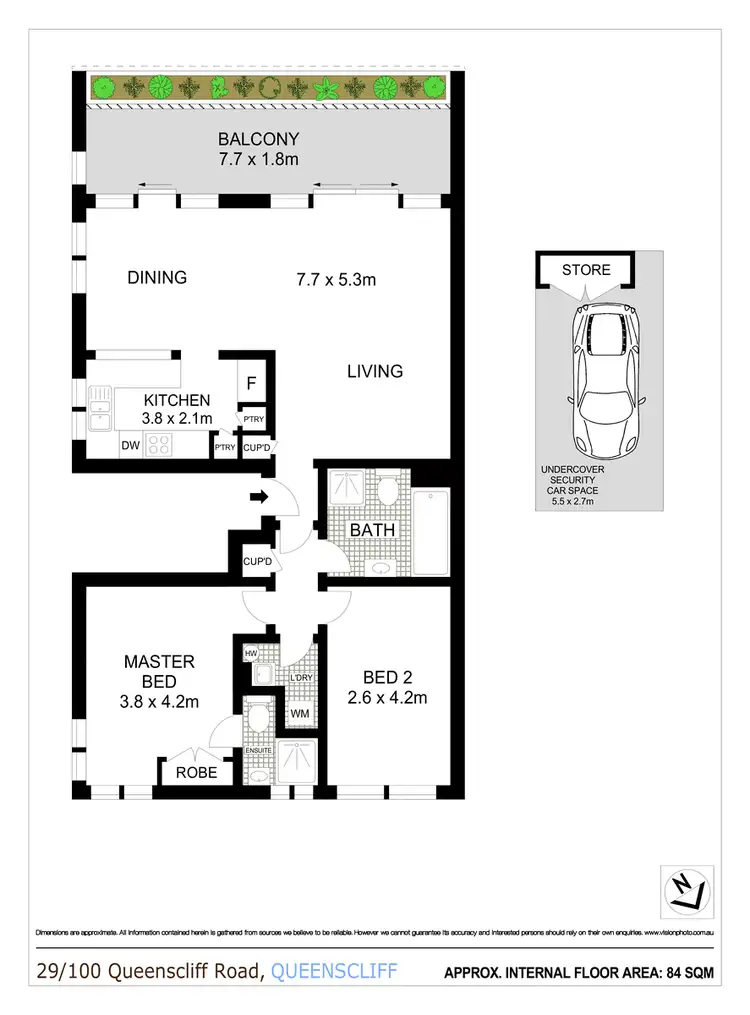 Floorplan of Homely apartment listing, 29/100 Queenscliff Road, Queenscliff NSW 2096